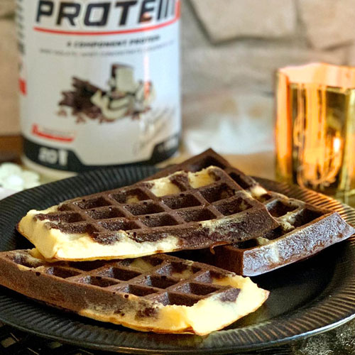Schoko-Bananen-Waffeln
